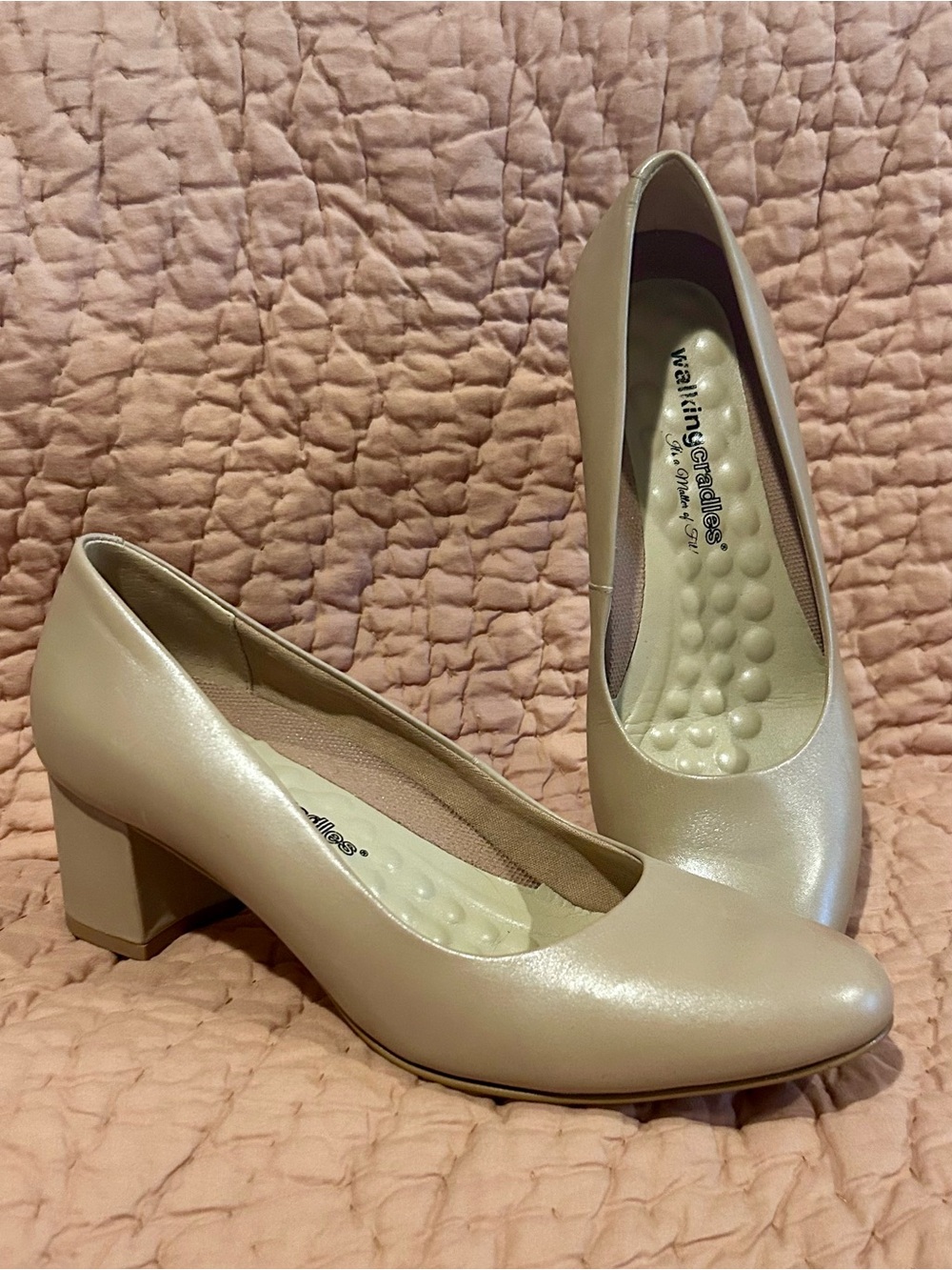 Walking Cradles Women's Nude leather heels